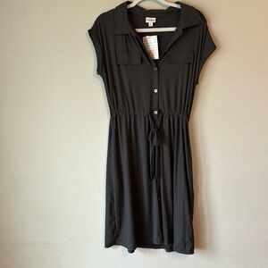 LuLaRoe Stacie shirt dress, xs charcoal new